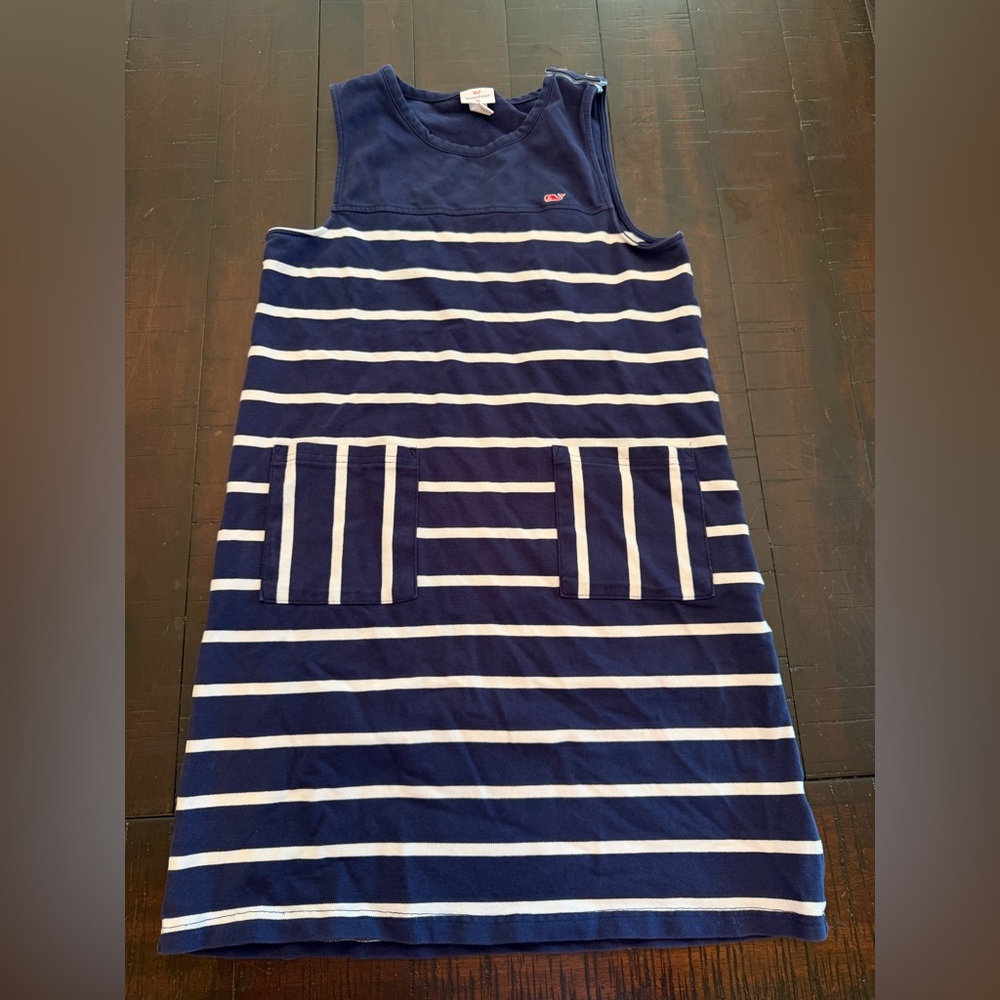 Vineyard Vines for Target Navy and White Striped Dress (Girls XL 14/16)
